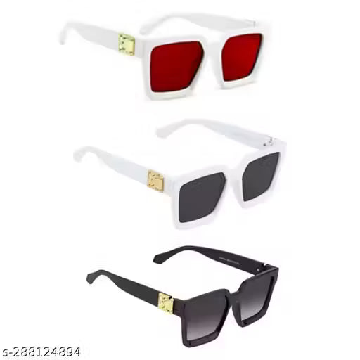 Bold Square Sunglasses for Men & Women – UV400 Protection, Thick Frame Fashion Design